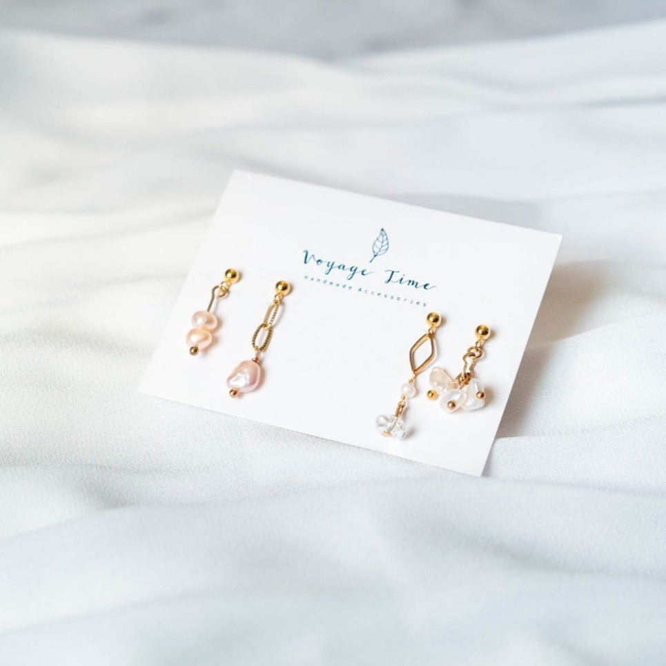 - Pearl Earrings Set  -