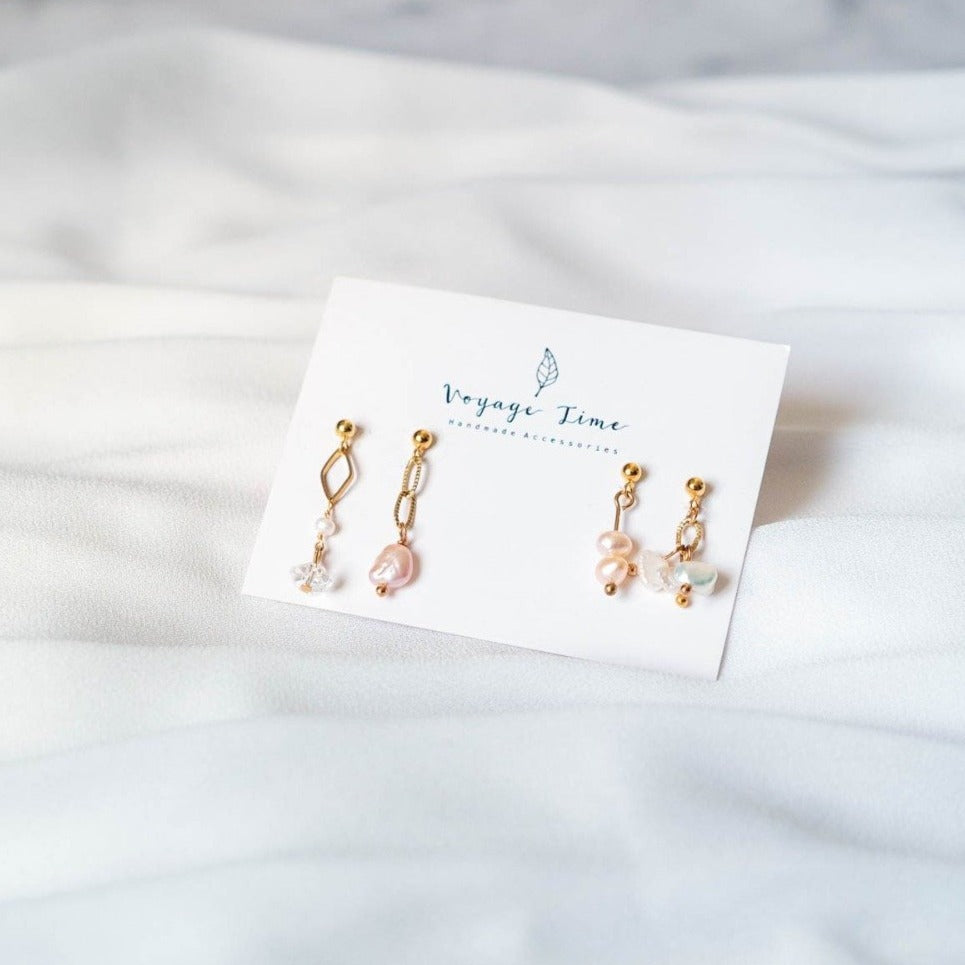 - Pearl Earrings Set  -